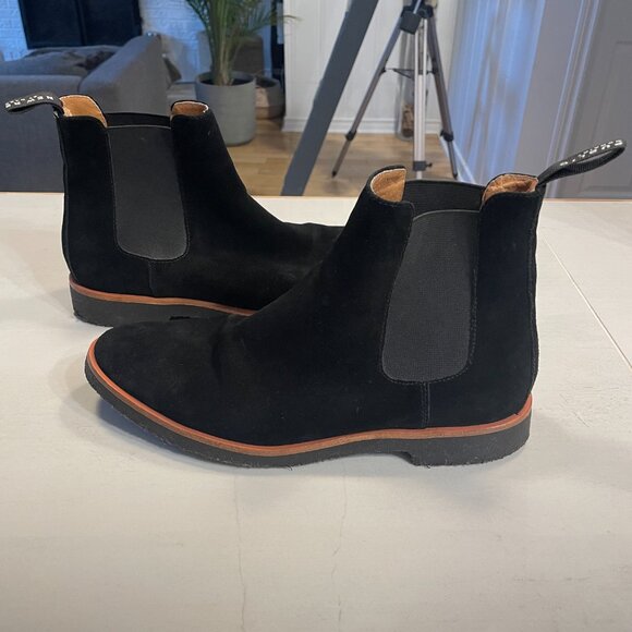 New Republic By Mark Mc Nairy Sonoma Chelsea Boots Black Tan Size US 9.5 EU 42.5 - Picture 2 of 7